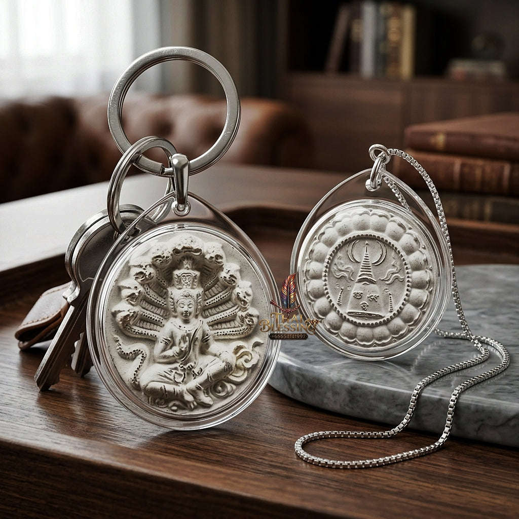 💥 THE HISTORIC SILVER-PLATED MASTERPIECE OF SOVEREIGN FORTUNE & IMPERIAL WEALTH: THE CHATU KRAM RAM THEP CHAOSUA MAHA SETTHI MEDAL! Thai Blessing Co By RURUECHA