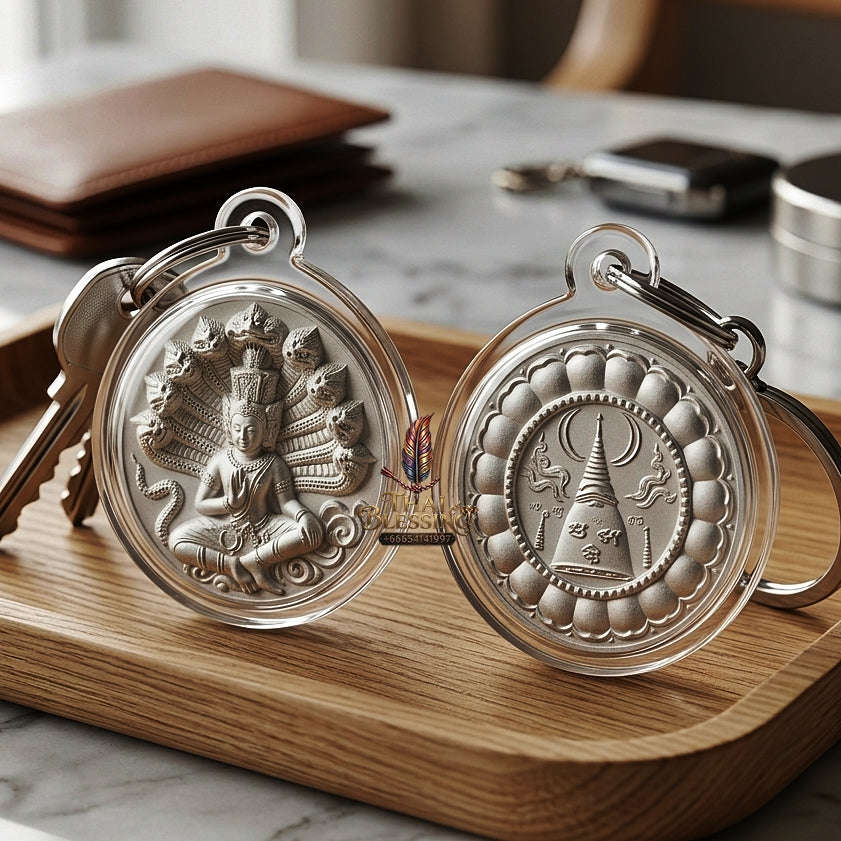 💥 THE HISTORIC SILVER-PLATED MASTERPIECE OF SOVEREIGN FORTUNE & IMPERIAL WEALTH: THE CHATU KRAM RAM THEP CHAOSUA MAHA SETTHI MEDAL! Thai Blessing Co By RURUECHA