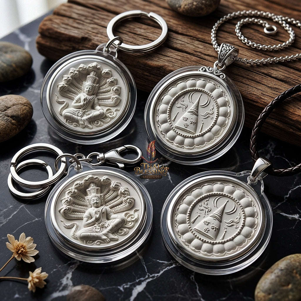 💥 THE HISTORIC SILVER-PLATED MASTERPIECE OF SOVEREIGN FORTUNE & IMPERIAL WEALTH: THE CHATU KRAM RAM THEP CHAOSUA MAHA SETTHI MEDAL! Thai Blessing Co By RURUECHA