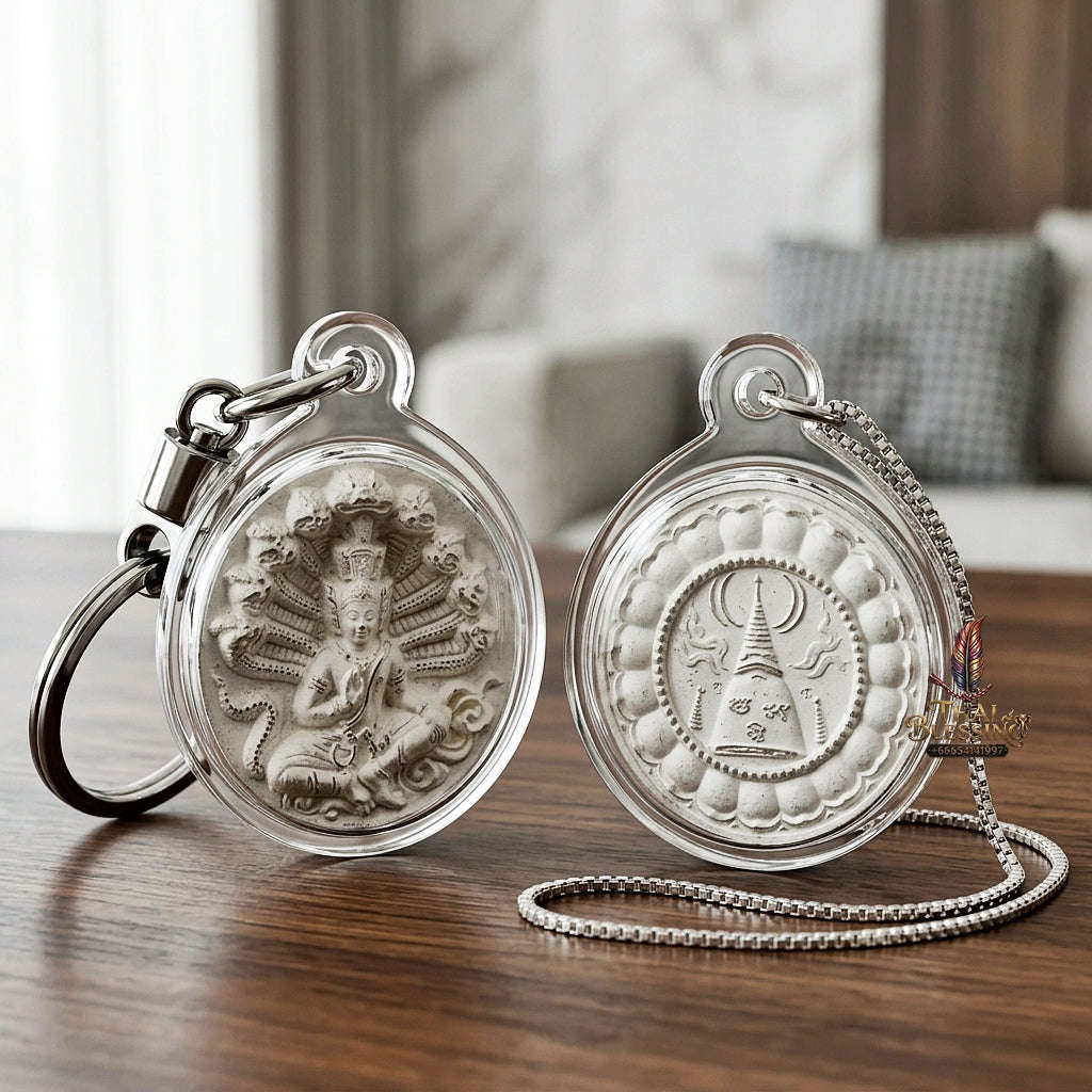💥 THE HISTORIC SILVER-PLATED MASTERPIECE OF SOVEREIGN FORTUNE & IMPERIAL WEALTH: THE CHATU KRAM RAM THEP CHAOSUA MAHA SETTHI MEDAL! Thai Blessing Co By RURUECHA