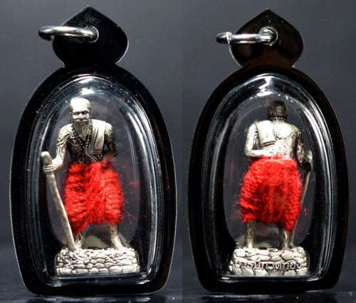 ✨ The Immortal Guardian Luang Pu Thuat Thong: Sacred Silver-Satin Ngern Yuang Edition B.E. 2567 by Phra Ajarn Rarasiri, Wat Phu Khao Thong (Miracle Size 1.5 x 3.0 cm)