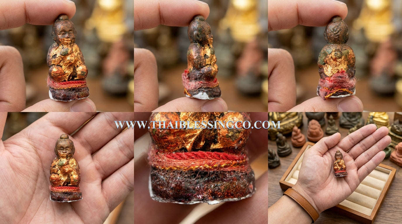 ✨ The Immortal "Millionaire Sucking Umbilical Cord" Kuman: 2024 (B.E. 2567) Brown Earth Edition by Luang Phor Phet, Wat Ban Rai – Authentic Thai Spirit Talisman for Infinite Sustenance, Constant Wealth Flow, and Supernatural Luck ✨