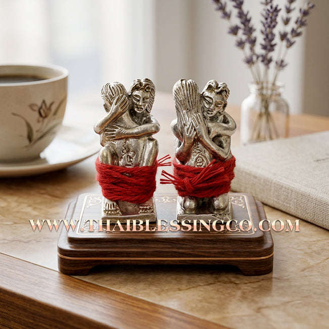 ✨ The "In Kham Silver" Lanna Eternal Bond: Sacred Samrit Bronze Plated in Pure Silver—The Supreme Talisman for Relationship Harmony, Fluid Wealth, and Elite "Cool" Charisma