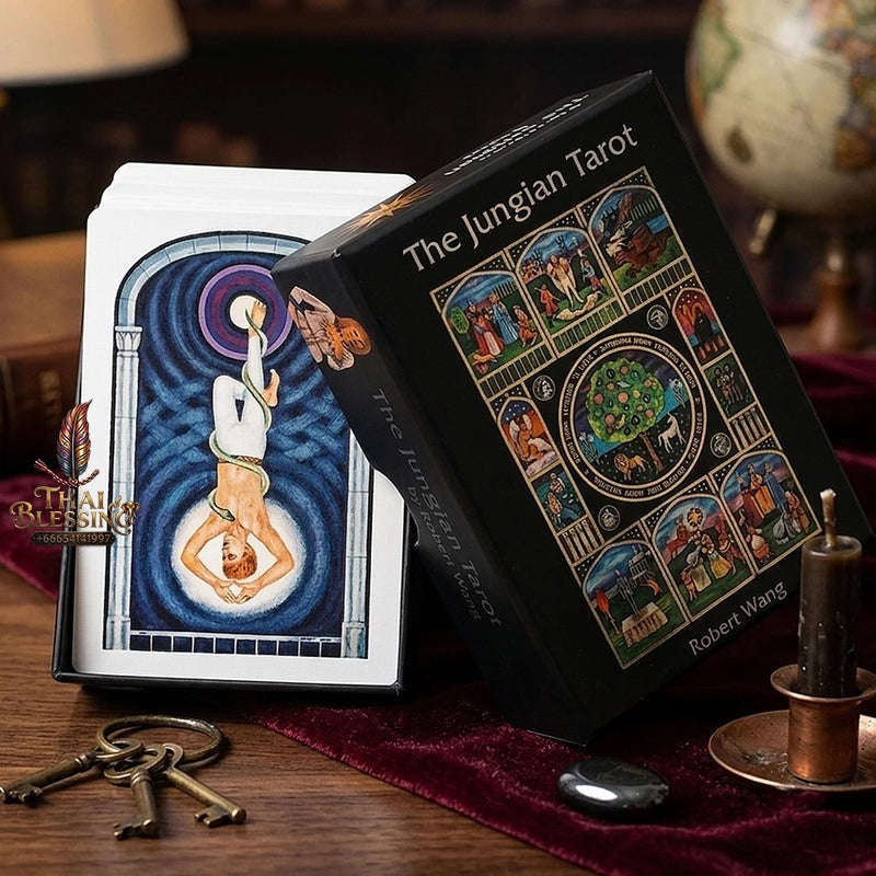 ✨ The Jungian Tarot Deck in Rigid Box: 78 Double-Embossed Cards for Active Imagination, Jung Archetypes, and Psychology Thai Blessing Co By RURUECHA