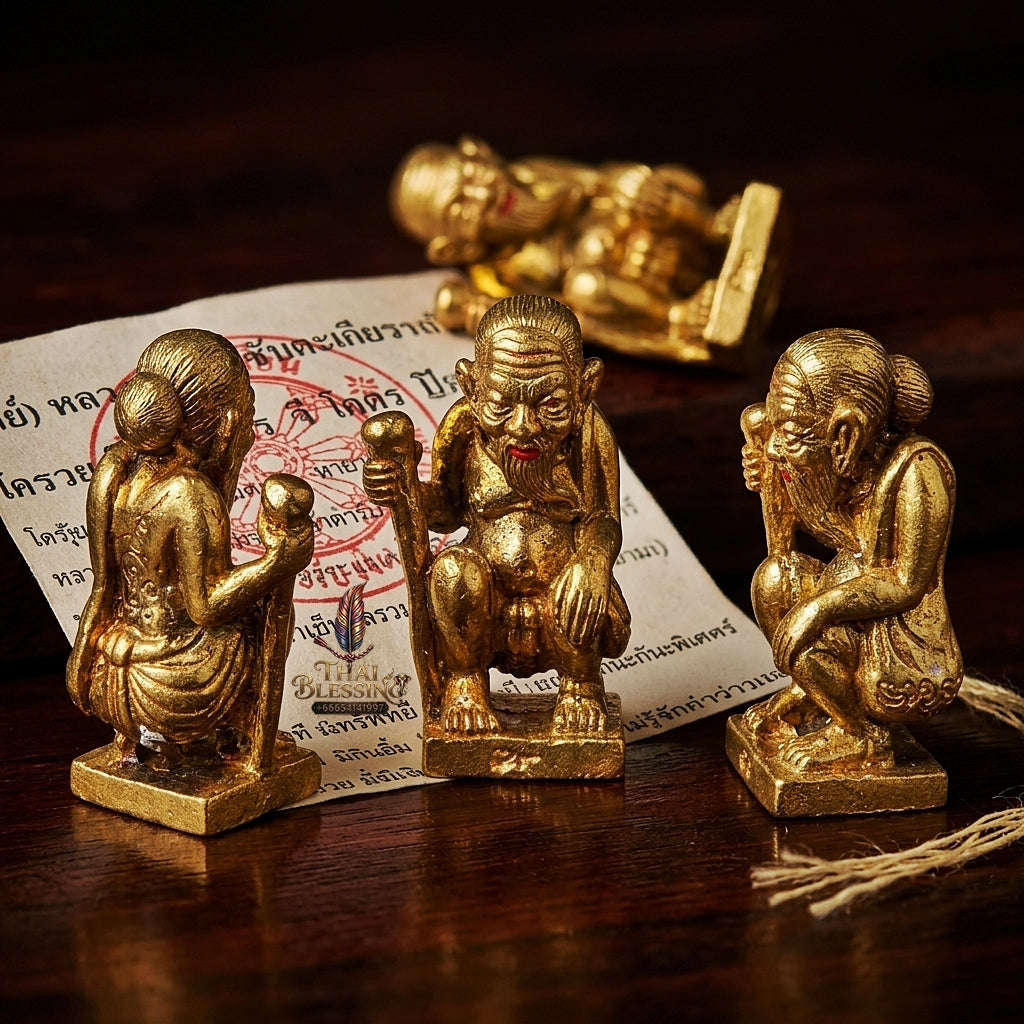 💥 THE LEGENDARY BRASS MASTERPIECE OF ULTIMATE WEALTH ACCUMULATION: THE LUANG PU KHUI BUCHABUJA CHU CHOK!  Sacred "Chu Chok Maha Lap (Great Fortune & Treasury Guardian Chu Chok) Thai Blessing Co By RURUECHA