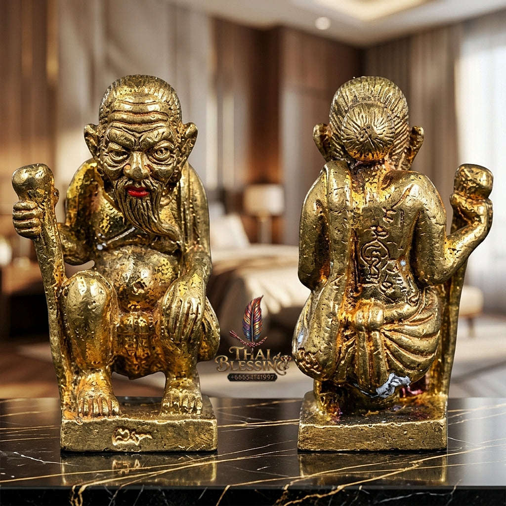 💥 THE LEGENDARY BRASS MASTERPIECE OF ULTIMATE WEALTH ACCUMULATION: THE LUANG PU KHUI BUCHABUJA CHU CHOK!  Sacred "Chu Chok Maha Lap (Great Fortune & Treasury Guardian Chu Chok) Thai Blessing Co By RURUECHA