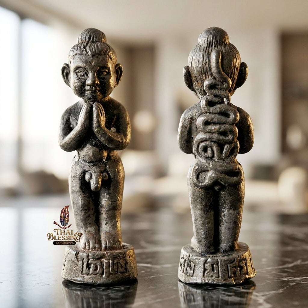 💥 THE LEGENDARY LEAD MASTERPIECE OF SOUTHERN PHRAI WEALTH & HOUSEHOLD PROTECTION: THE ACHAN PLIAN HATTHAYANON AI KHAI MANG MI SRI SUK (LEAD EDITION)! Thai Blessing Co By RURUECHA