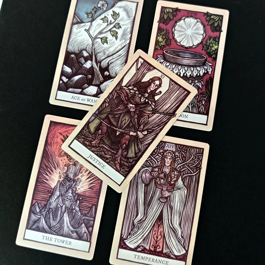 The Lord of The Rings Tarot – Iconic 78-Card Deck Featuring Classic Characters & Scenes from Middle-earth, Rider-Waite Inspired