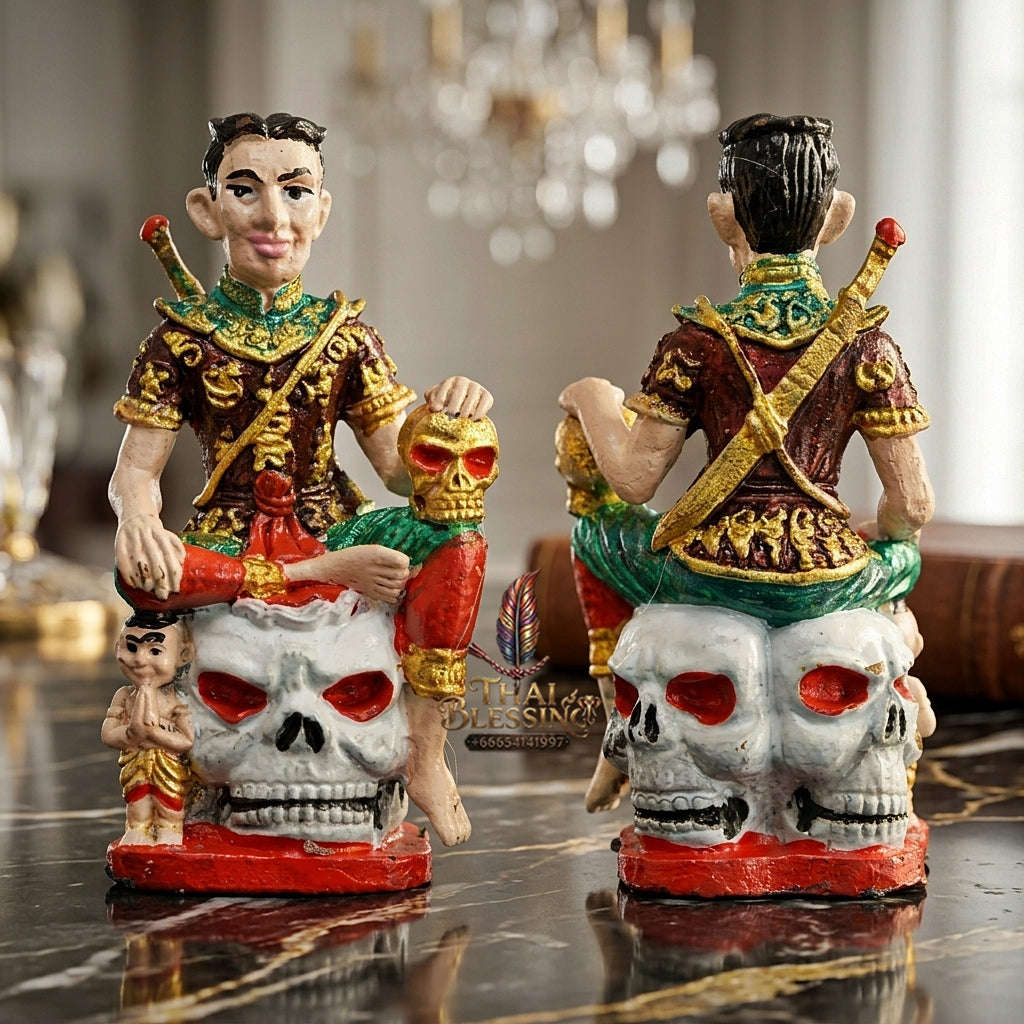 💥 THE MASTERPIECE OF HAND-PAINTED WEALTH & NECROMANTIC SOVEREIGNTY: THE MAHA CHANUAN PAINTED PRAI KUMAN KHUN PHAEN!  Sacred "Khun Phaen Prai Kuman (Master-Grade Necromantic Khun Phaen) Thai Blessing Co By RURUECHA