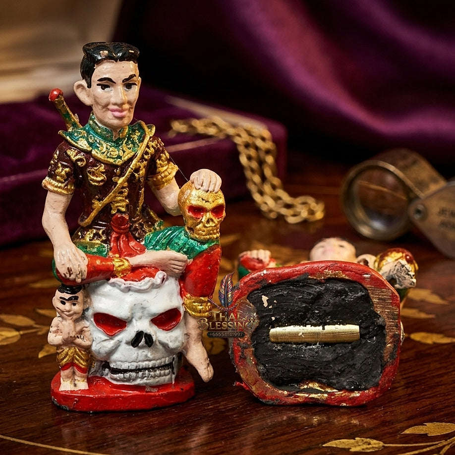 💥 THE MASTERPIECE OF HAND-PAINTED WEALTH & NECROMANTIC SOVEREIGNTY: THE MAHA CHANUAN PAINTED PRAI KUMAN KHUN PHAEN!  Sacred "Khun Phaen Prai Kuman (Master-Grade Necromantic Khun Phaen) Thai Blessing Co By RURUECHA