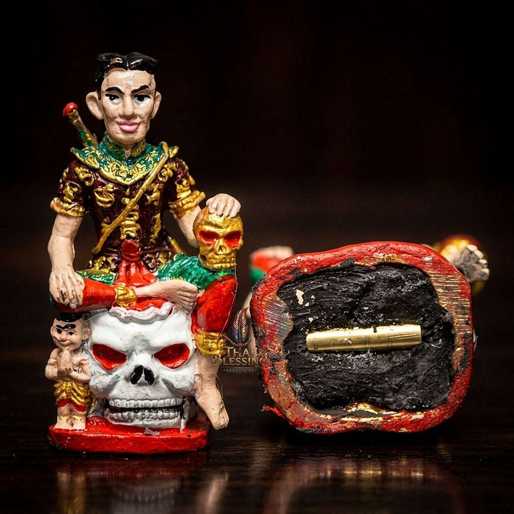 💥 THE MASTERPIECE OF HAND-PAINTED WEALTH & NECROMANTIC SOVEREIGNTY: THE MAHA CHANUAN PAINTED PRAI KUMAN KHUN PHAEN!  Sacred "Khun Phaen Prai Kuman (Master-Grade Necromantic Khun Phaen) Thai Blessing Co By RURUECHA