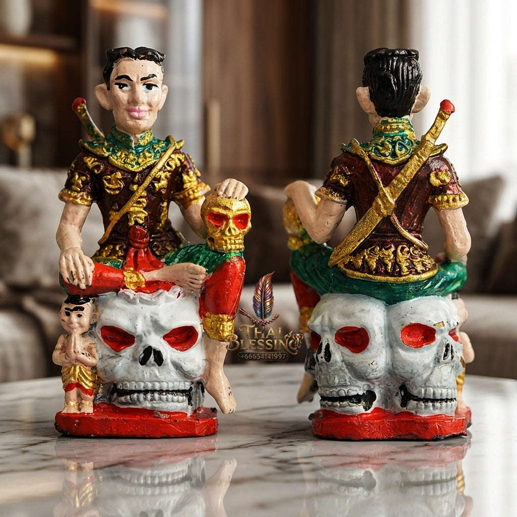 💥 THE MASTERPIECE OF HAND-PAINTED WEALTH & NECROMANTIC SOVEREIGNTY: THE MAHA CHANUAN PAINTED PRAI KUMAN KHUN PHAEN!  Sacred "Khun Phaen Prai Kuman (Master-Grade Necromantic Khun Phaen) Thai Blessing Co By RURUECHA