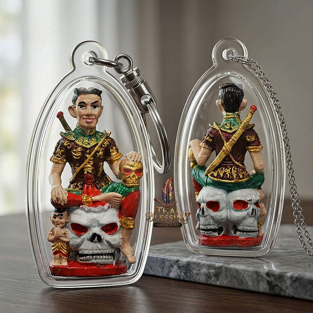 💥 THE MASTERPIECE OF HAND-PAINTED WEALTH & NECROMANTIC SOVEREIGNTY: THE MAHA CHANUAN PAINTED PRAI KUMAN KHUN PHAEN!  Sacred "Khun Phaen Prai Kuman (Master-Grade Necromantic Khun Phaen) Thai Blessing Co By RURUECHA