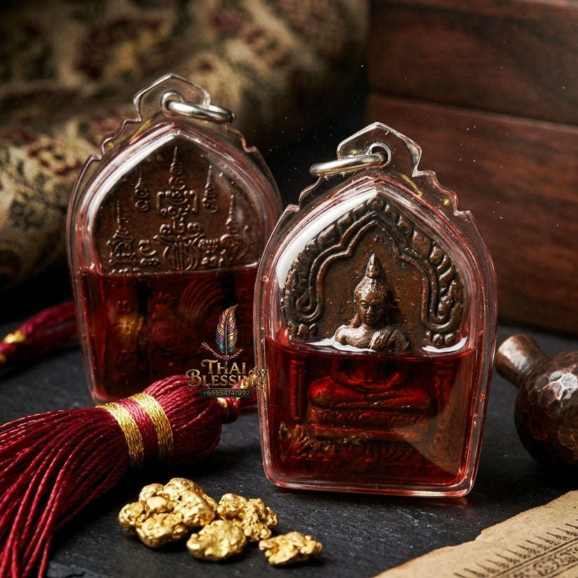 💥 THE MASTERPIECE OF NORTHERN LANNA SEDUCTION & LEGENDARY KAI KUK MAGIC: THE ACHAN NAN DAENG KHUNPHAEN KAI KUK (CHARM HERB & RED WAX OIL IMMERSION EDITION)! Thai Blessing Co By RURUECHA