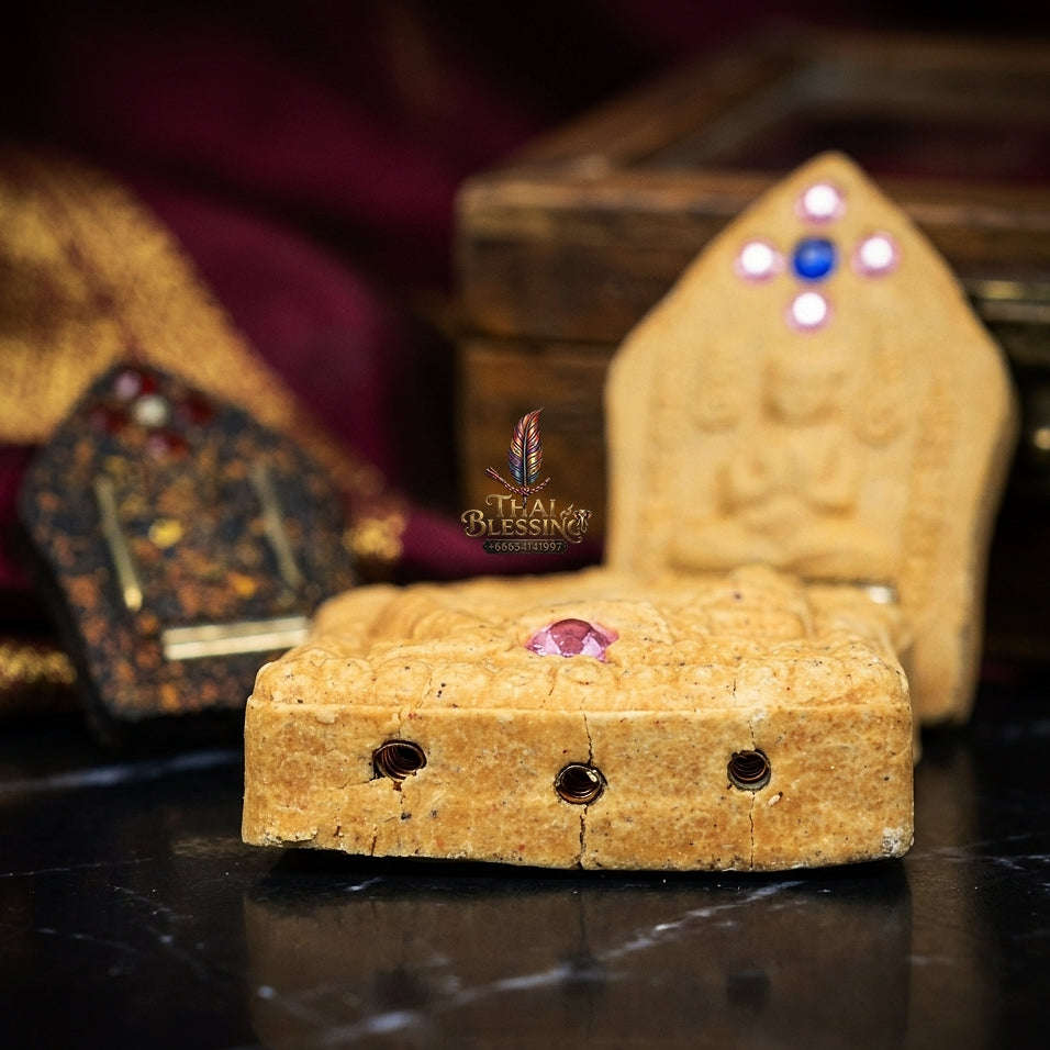 💥 THE MASTERPIECE OF TRI-MASTER SANGHA BLESSINGS & PRISTINE SEDUCTION: THE THREE-MASTER KHUN PHAEN SANTS (WHITE SANEH HERB MATRIX, BE 2556)! Thai Blessing Co By RURUECHA