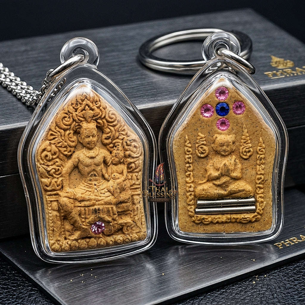 💥 THE MASTERPIECE OF TRI-MASTER SANGHA BLESSINGS & PRISTINE SEDUCTION: THE THREE-MASTER KHUN PHAEN SANTS (WHITE SANEH HERB MATRIX, BE 2556)! Thai Blessing Co By RURUECHA