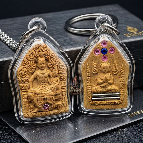 💥 THE MASTERPIECE OF TRI-MASTER SANGHA BLESSINGS & PRISTINE SEDUCTION: THE THREE-MASTER KHUN PHAEN SANTS (WHITE SANEH HERB MATRIX, BE 2556)! Thai Blessing Co By RURUECHA