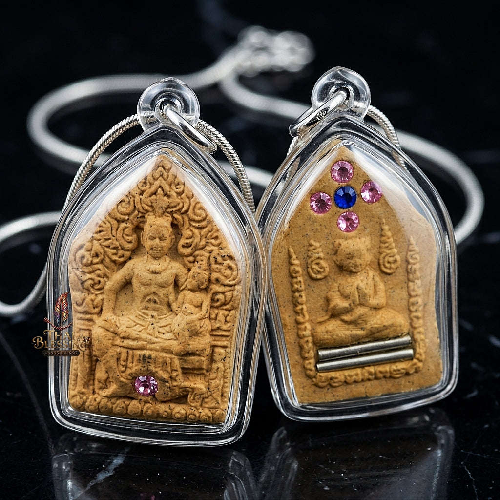 💥 THE MASTERPIECE OF TRI-MASTER SANGHA BLESSINGS & PRISTINE SEDUCTION: THE THREE-MASTER KHUN PHAEN SANTS (WHITE SANEH HERB MATRIX, BE 2556)! Thai Blessing Co By RURUECHA