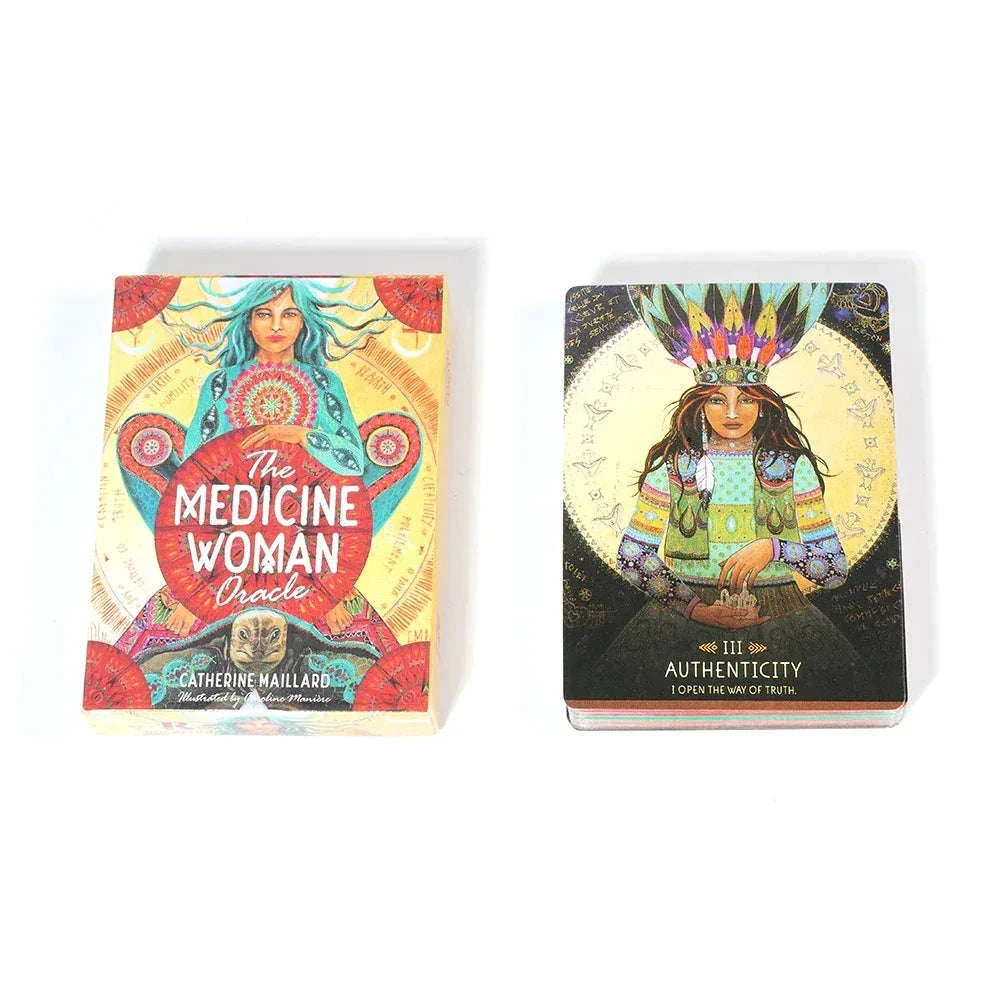 🌿 The Medicine Woman Oracle Deck – Discover the Archetypes of the Divine Feminine | 49 Cards With Guidebook | Family Party & Spiritual Practice Edition