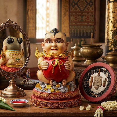 🌟 THE MONUMENTAL AYUTTHAYA MASTERPIECE OF LEGENDARY OCCULT NECROMANCY, ALCHEMICAL MINERAL POWDER & SUPREME CHILD SPIRIT SOVEREIGNTY: KUMAN THONG Thai Blessing Co By RURUECHA