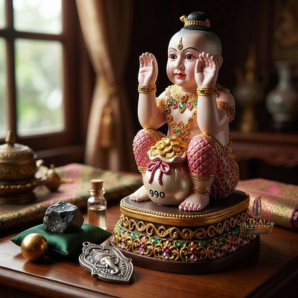 🌟 THE MONUMENTAL AYUTTHAYA MASTERPIECE OF LEGENDARY OCCULT NECROMANCY, HIGH-DENSITY RESIN & SUPREME CHILD SPIRIT SOVEREIGNTY: KUMAN THONG Thai Blessing Co By RURUECHA
