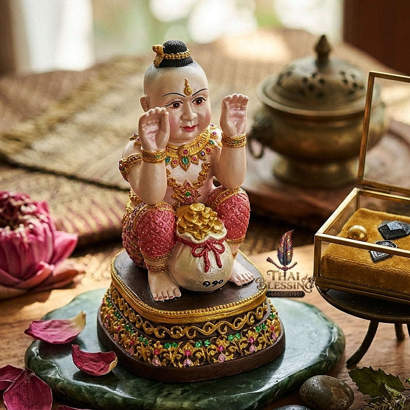 🌟 THE MONUMENTAL AYUTTHAYA MASTERPIECE OF LEGENDARY OCCULT NECROMANCY, HIGH-DENSITY RESIN & SUPREME CHILD SPIRIT SOVEREIGNTY: KUMAN THONG Thai Blessing Co By RURUECHA