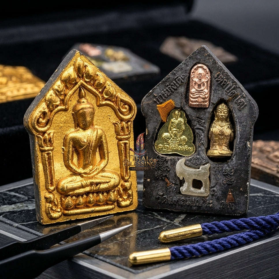 💥 THE MONUMENTAL BORDERLANDS-LINEAGE MASTERPIECE OF CAMBODIAN-THAI GHOST-POWDER ALCHEMY: "PHRA KHUNPHAEN PHONG PHOY KUMAR - BURAPHA SONG PHAENDIN Thai Blessing Co By RURUECHA