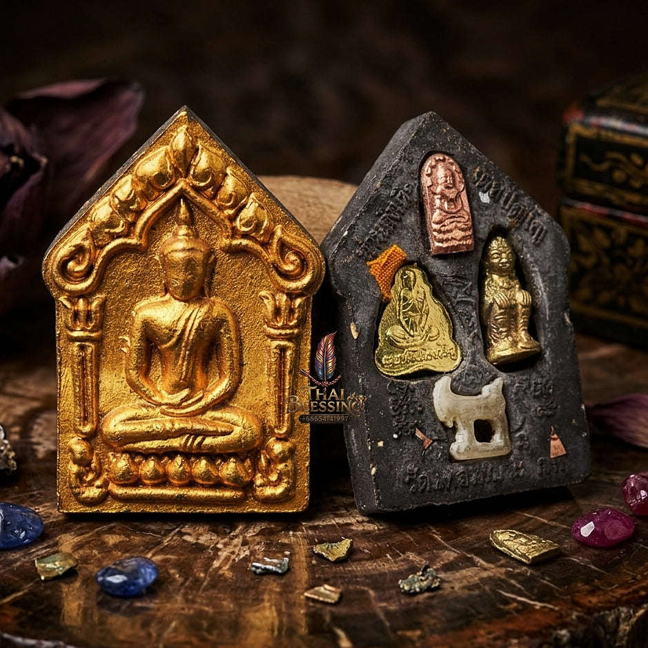 💥 THE MONUMENTAL BORDERLANDS-LINEAGE MASTERPIECE OF CAMBODIAN-THAI GHOST-POWDER ALCHEMY: "PHRA KHUNPHAEN PHONG PHOY KUMAR - BURAPHA SONG PHAENDIN Thai Blessing Co By RURUECHA