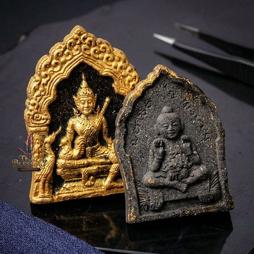 💥 THE MONUMENTAL CAVE-LINEAGE MASTERPIECE OF GOLD-GILDED ADORNMENT & LEKLAI MINERAL ALCHEMY: PHRA KHUN PHAEN PAT THONG ROI RAE LEKLAI Thai Blessing Co By RURUECHA