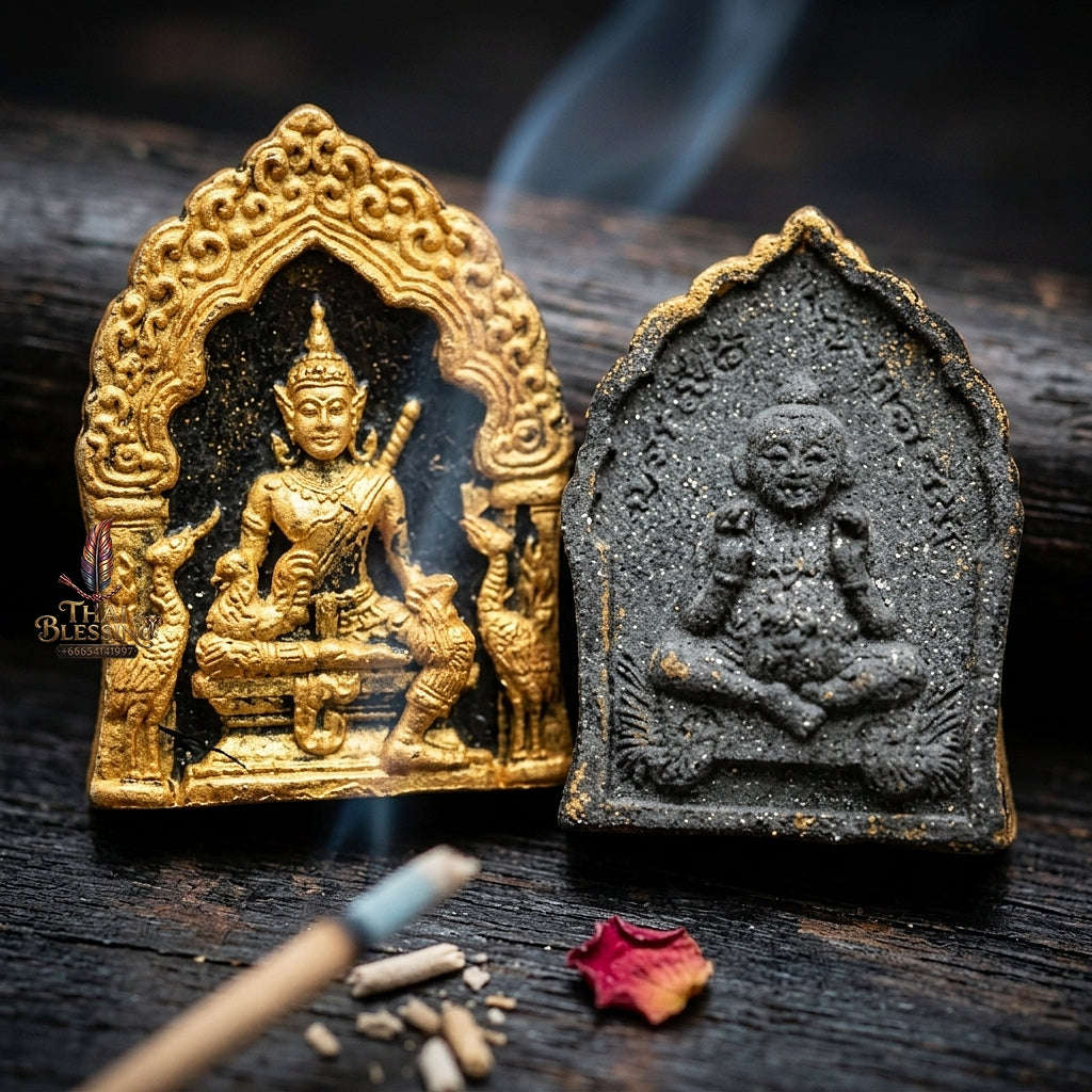 💥 THE MONUMENTAL CAVE-LINEAGE MASTERPIECE OF GOLD-GILDED ADORNMENT & LEKLAI MINERAL ALCHEMY: PHRA KHUN PHAEN PAT THONG ROI RAE LEKLAI Thai Blessing Co By RURUECHA