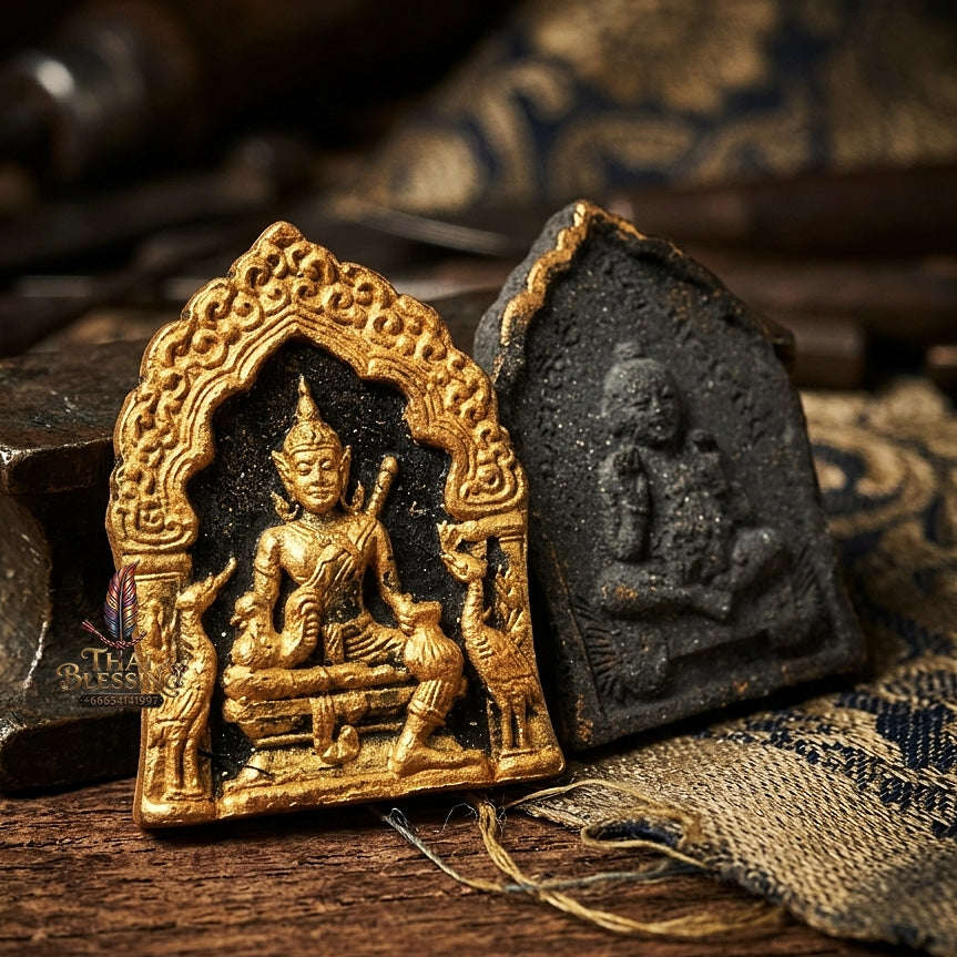💥 THE MONUMENTAL CAVE-LINEAGE MASTERPIECE OF GOLD-GILDED ADORNMENT & LEKLAI MINERAL ALCHEMY: PHRA KHUN PHAEN PAT THONG ROI RAE LEKLAI Thai Blessing Co By RURUECHA