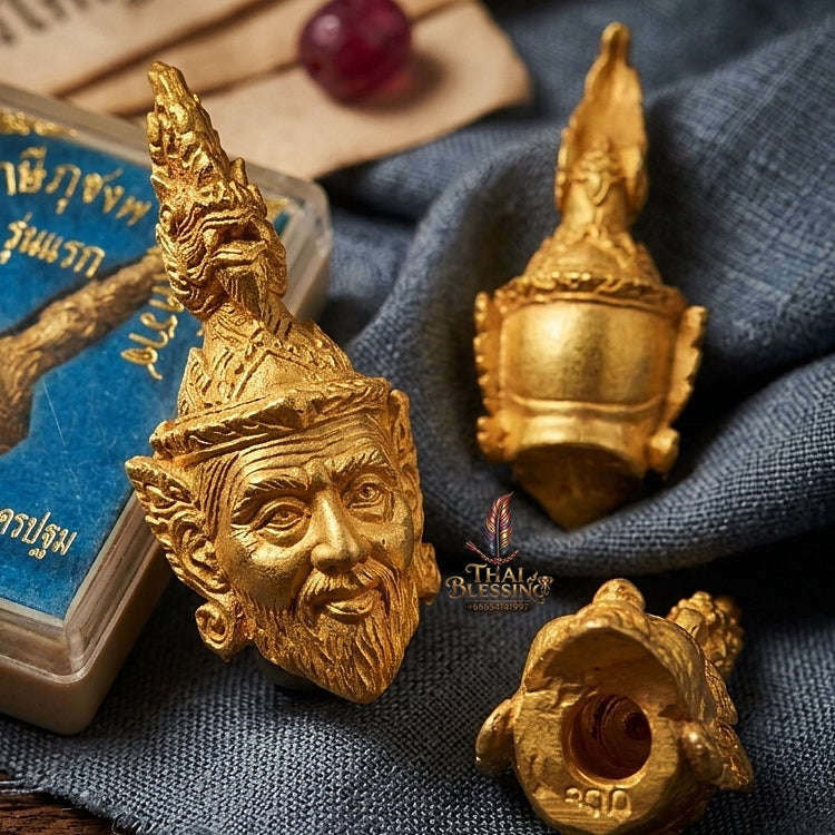 🥉 THE MONUMENTAL CENTRAL THAILAND MASTERPIECE OF NAGACIOUS SERPENT WISDOM, ALCHEMICAL SAMRITH BRONZE & SOVEREIGN SPIRITUAL MASTERY:  RUE SI PHUCHONG NAKHARAT Thai Blessing Co By RURUECHA
