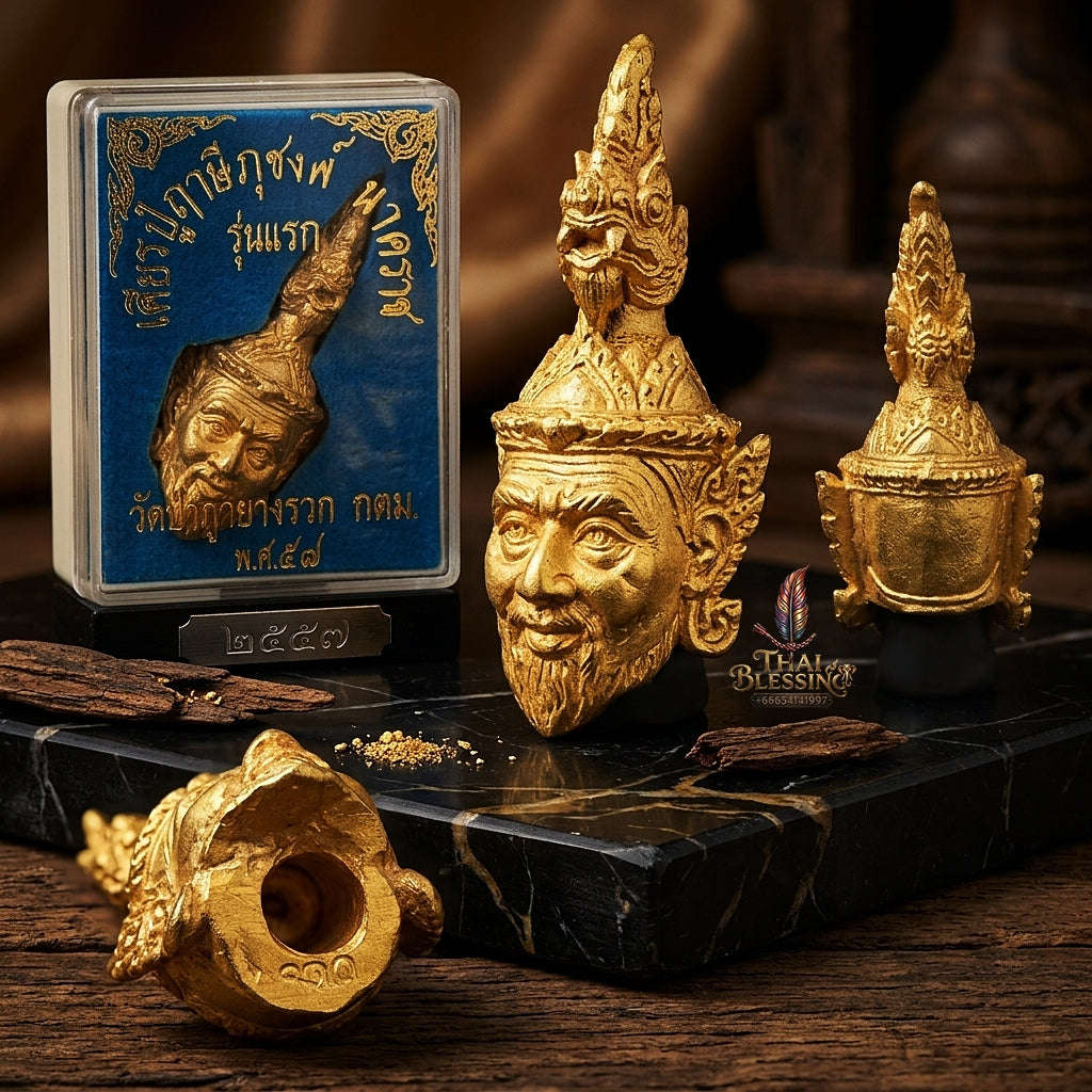 🥉 THE MONUMENTAL CENTRAL THAILAND MASTERPIECE OF NAGACIOUS SERPENT WISDOM, ALCHEMICAL SAMRITH BRONZE & SOVEREIGN SPIRITUAL MASTERY:  RUE SI PHUCHONG NAKHARAT Thai Blessing Co By RURUECHA