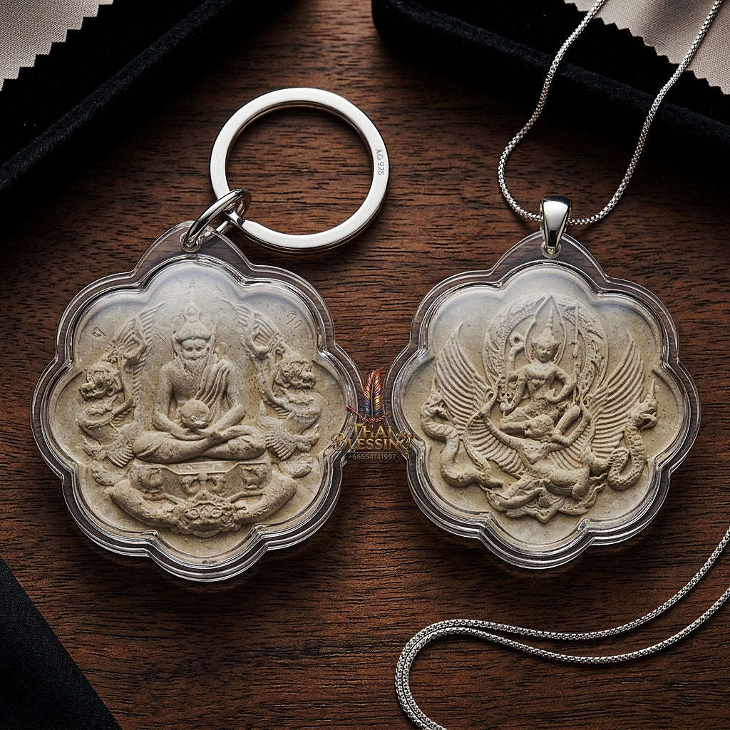 💥 THE MONUMENTAL CHAINAT MASTERPIECE OF FOREST-LINEAGE ASCETIC WISDOM: THE LUANG PHOR BOONGEUT WAT KHAODIN BOROMAKHRU PHOO RUE-SI NARAI (PURE WHITE HOLY POWDER EDITION, BE 2551)! Thai Blessing Co By RURUECHA