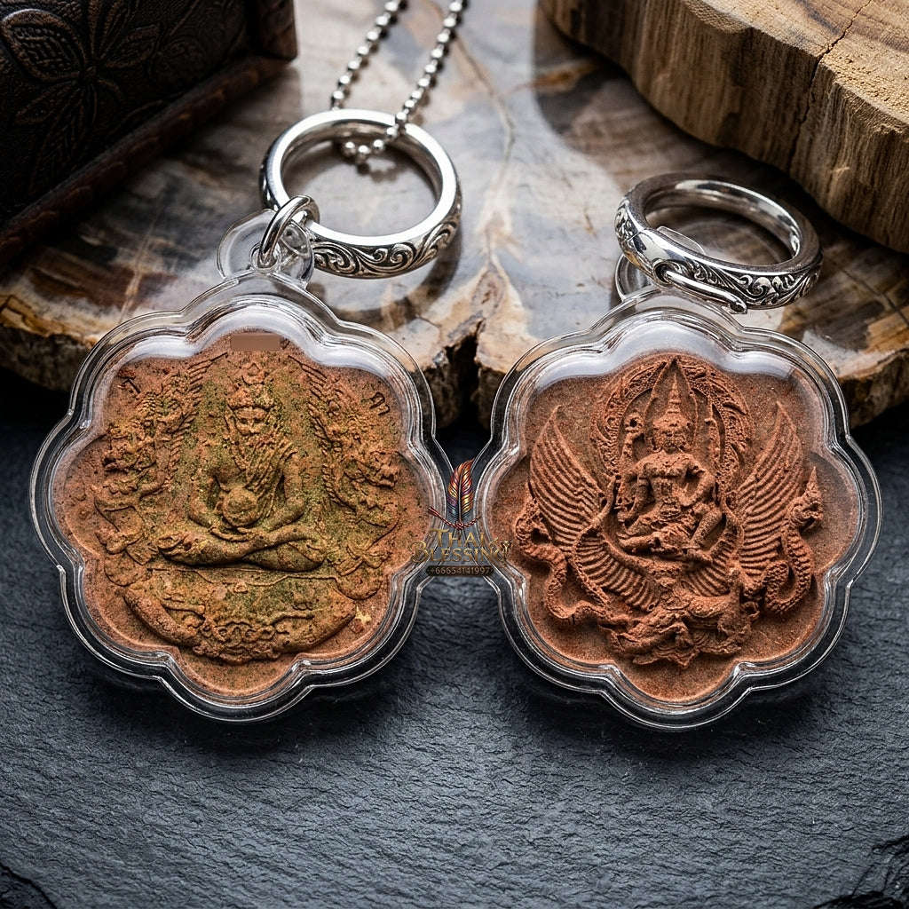 💥 THE MONUMENTAL CHAINAT MASTERPIECE OF FOREST-LINEAGE ASCETIC WISDOM: THE LUANG PHOR BOONGEUT WAT KHAODIN BOROMAKHRU PHOO RUE-SI NARAI (SACRED BROWN HERBAL POWDER EDITION, BE 2551)! Thai Blessing Co By RURUECHA
