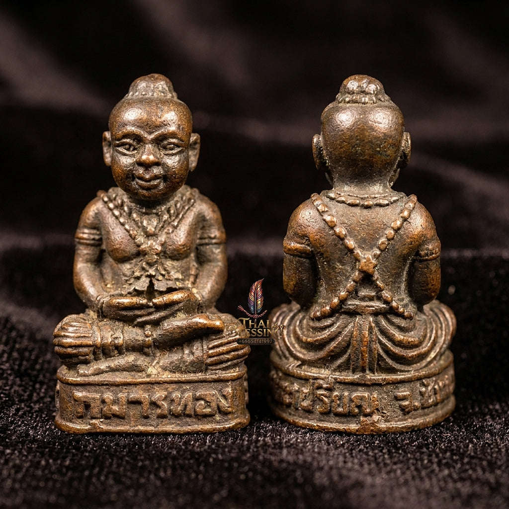🪙 THE MONUMENTAL CHAINAT MASTERPIECE OF LEGENDARY WICHA TAT MAHA PHROM, BLACK-OXIDIZED COPPER & SUPREME SPIRIT SOVEREIGNTY: KUMAN THONG Thai Blessing Co By RURUECHA