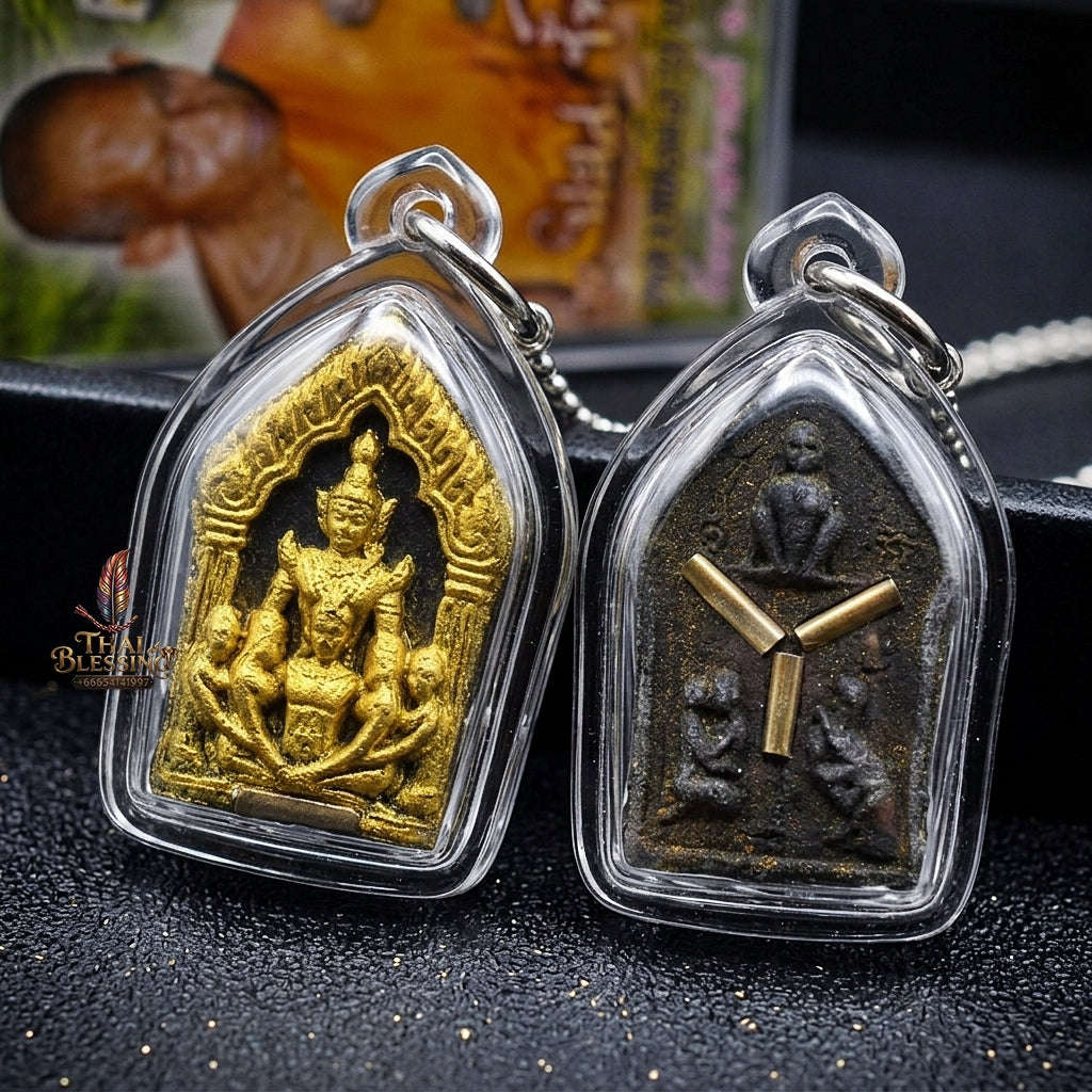 💥 THE MONUMENTAL CHANTHABURI MASTERPIECE OF TRIPLE-OCCULT CONVERGENCE & 7-TAKRED ESOTERIC DOMINANCE: THE LUANG PHO SAMAN WAT NA SANAKNARK KHUNPHAEN SAM ATHAN (SPECIAL HERB MATRIX & PAT-THONG EDITION, BE 2558)! Thai Blessing Co By RURUECHA