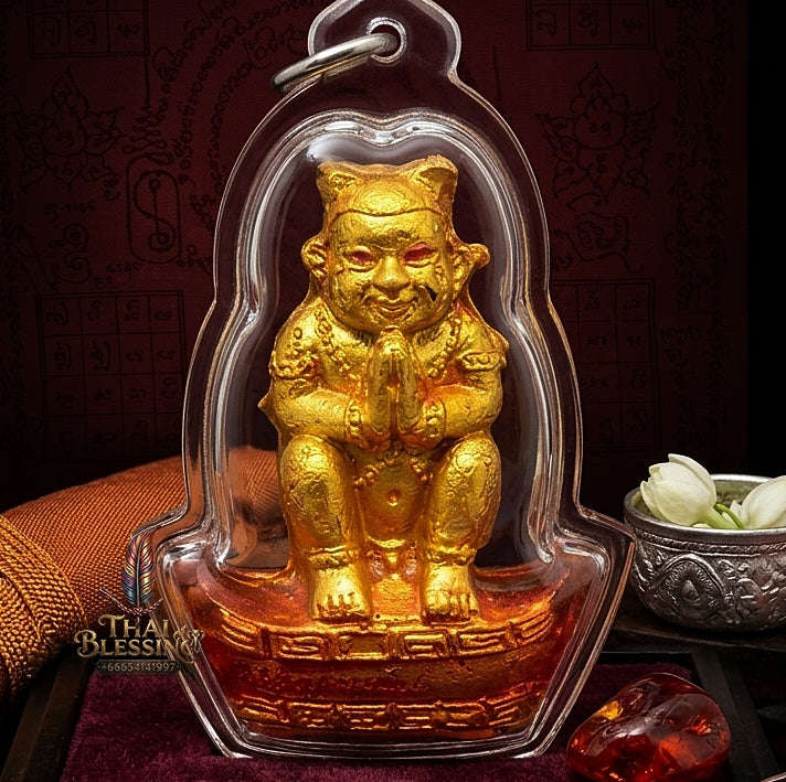 🥇 THE MONUMENTAL CHIANG MAI MASTERPIECE OF FOREST-TEMPLE NECROMANCY, GOLDEN FINISH & ULTIMATE MAHA SANEH SOVEREIGNTY: KUMAN THONG Thai Blessing Co By RURUECHA