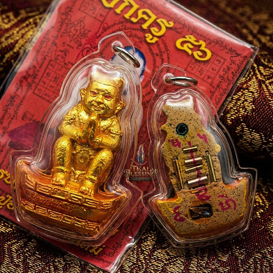 🥇 THE MONUMENTAL CHIANG MAI MASTERPIECE OF FOREST-TEMPLE NECROMANCY, GOLDEN FINISH & ULTIMATE MAHA SANEH SOVEREIGNTY: KUMAN THONG Thai Blessing Co By RURUECHA