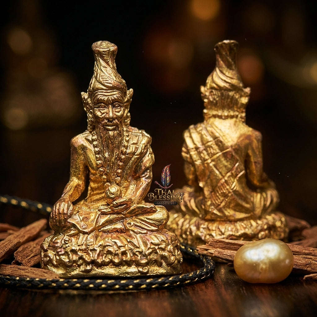 💥 THE MONUMENTAL DIVINE-TEACHER MASTERPIECE OF SUPREME SHIVA-RISHI ASCETIC ALCHEMY: PHRA DAKSHINAMURTI / POO RUE-SI ISSAVAR" Thai Blessing Co By RURUECHA