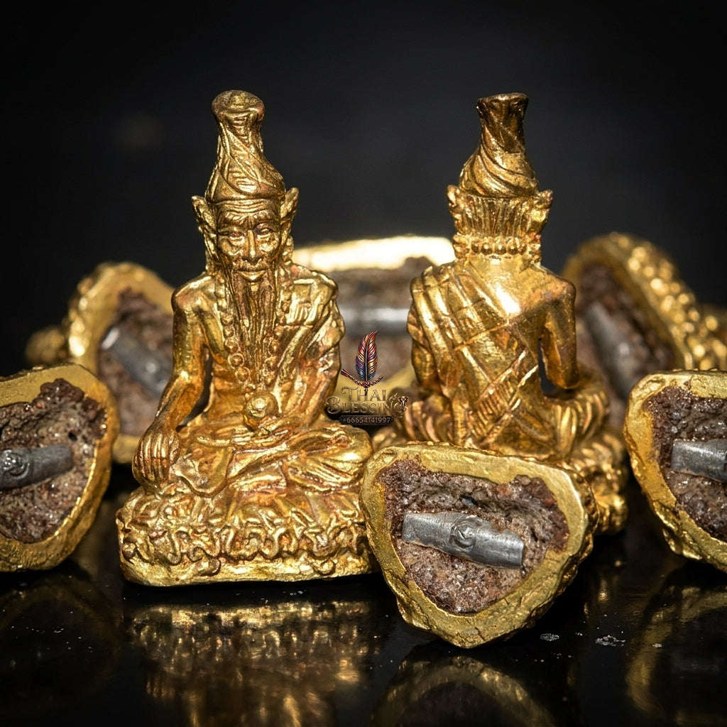 💥 THE MONUMENTAL DIVINE-TEACHER MASTERPIECE OF SUPREME SHIVA-RISHI ASCETIC ALCHEMY: PHRA DAKSHINAMURTI / POO RUE-SI ISSAVAR" Thai Blessing Co By RURUECHA