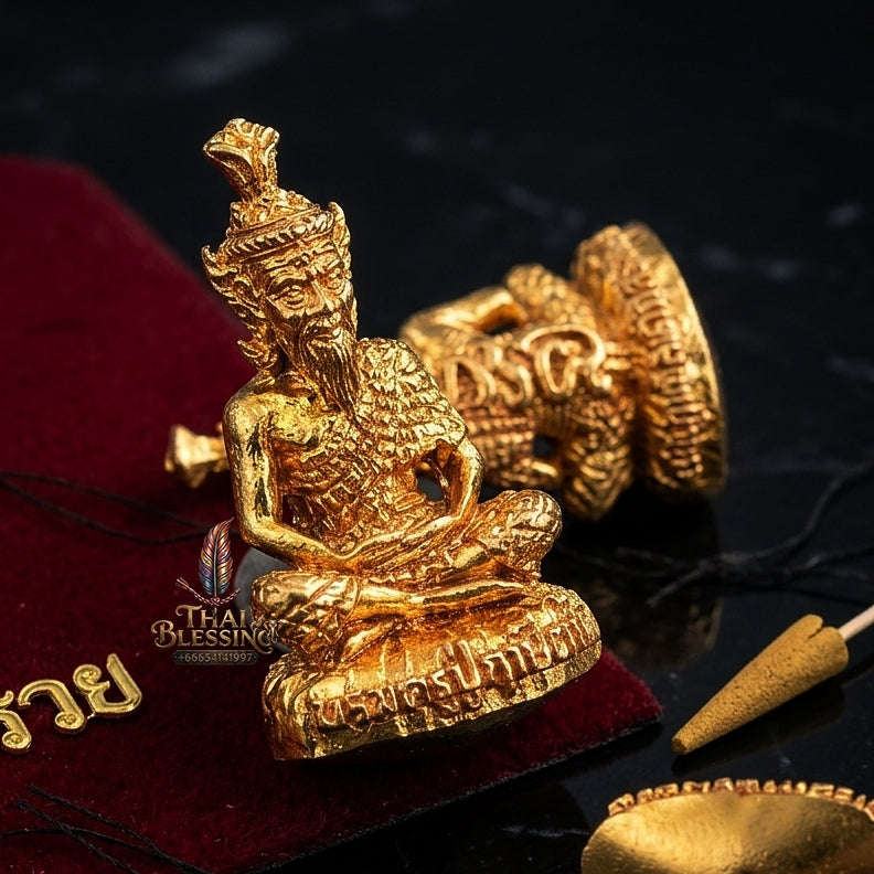 💥 THE MONUMENTAL ESOTERIC FOREST MASTERPIECE OF FIERY SAGE VISION, IMPENETRABLE PROTECTION & SUPREME MAHA NTA SANEH: RUE SI TA FAI - THREE-EYED FIRE SAGE" Thai Blessing Co By RURUECHA