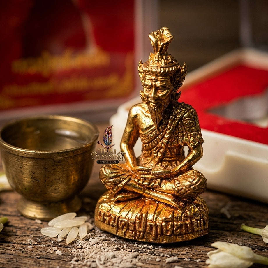 💥 THE MONUMENTAL ESOTERIC FOREST MASTERPIECE OF FIERY SAGE VISION, IMPENETRABLE PROTECTION & SUPREME MAHA NTA SANEH: RUE SI TA FAI - THREE-EYED FIRE SAGE" Thai Blessing Co By RURUECHA