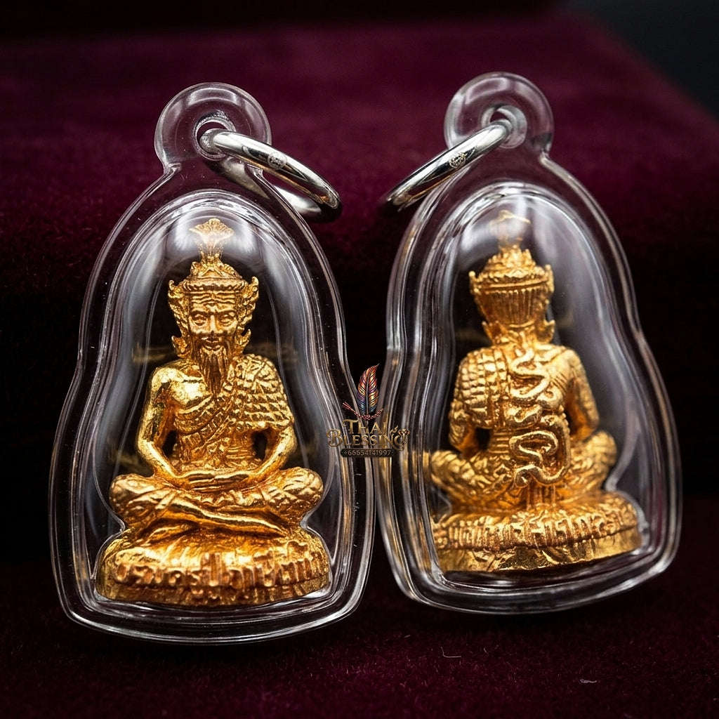 💥 THE MONUMENTAL ESOTERIC FOREST MASTERPIECE OF FIERY SAGE VISION, IMPENETRABLE PROTECTION & SUPREME MAHA NTA SANEH: RUE SI TA FAI - THREE-EYED FIRE SAGE" Thai Blessing Co By RURUECHA