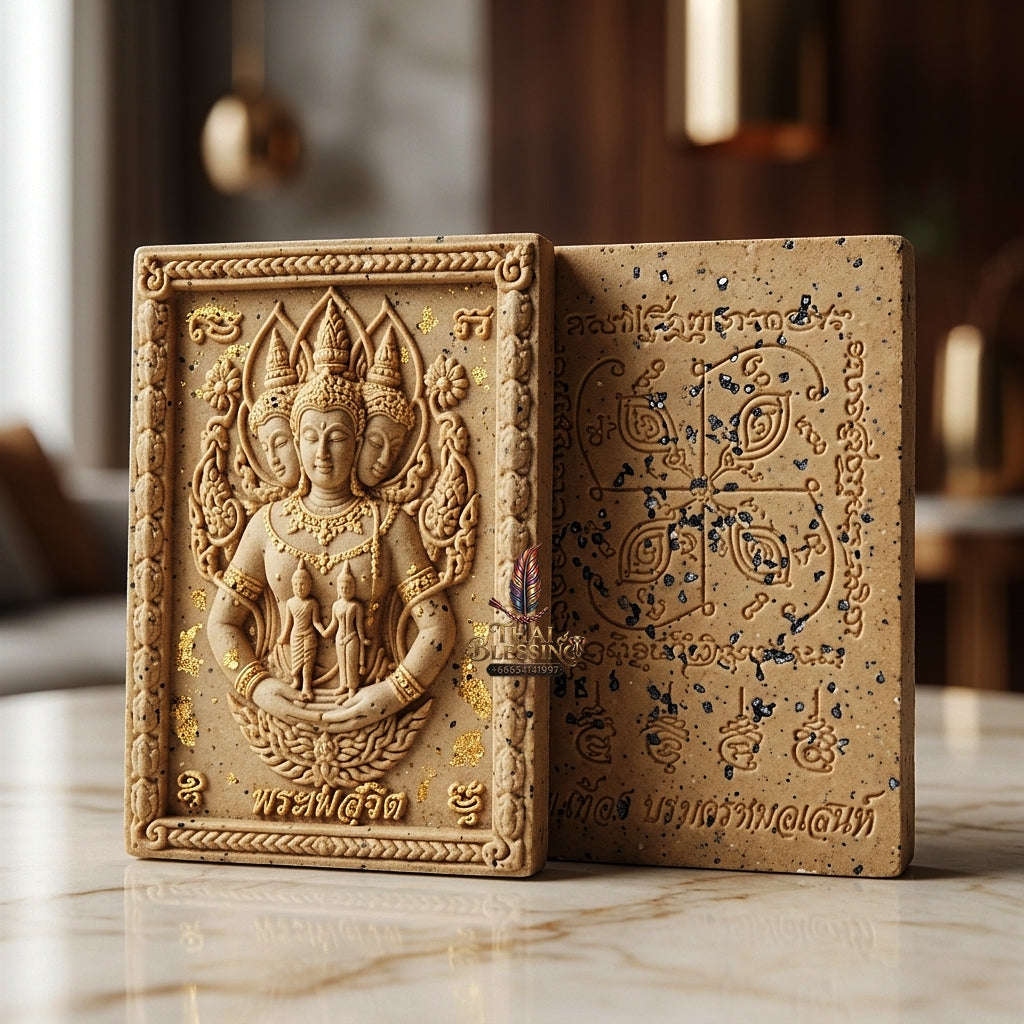 💥 THE MONUMENTAL ESOTERIC MASTERPIECE OF DIVINE DESTINY & SUPREME ROMANTIC ALCHEMY: THE POKRU THEUANG "PHROM LIKHIT" (DIVINE DESTINY) SUPREME SANEH TALISMAN Thai Blessing Co By RURUECHA