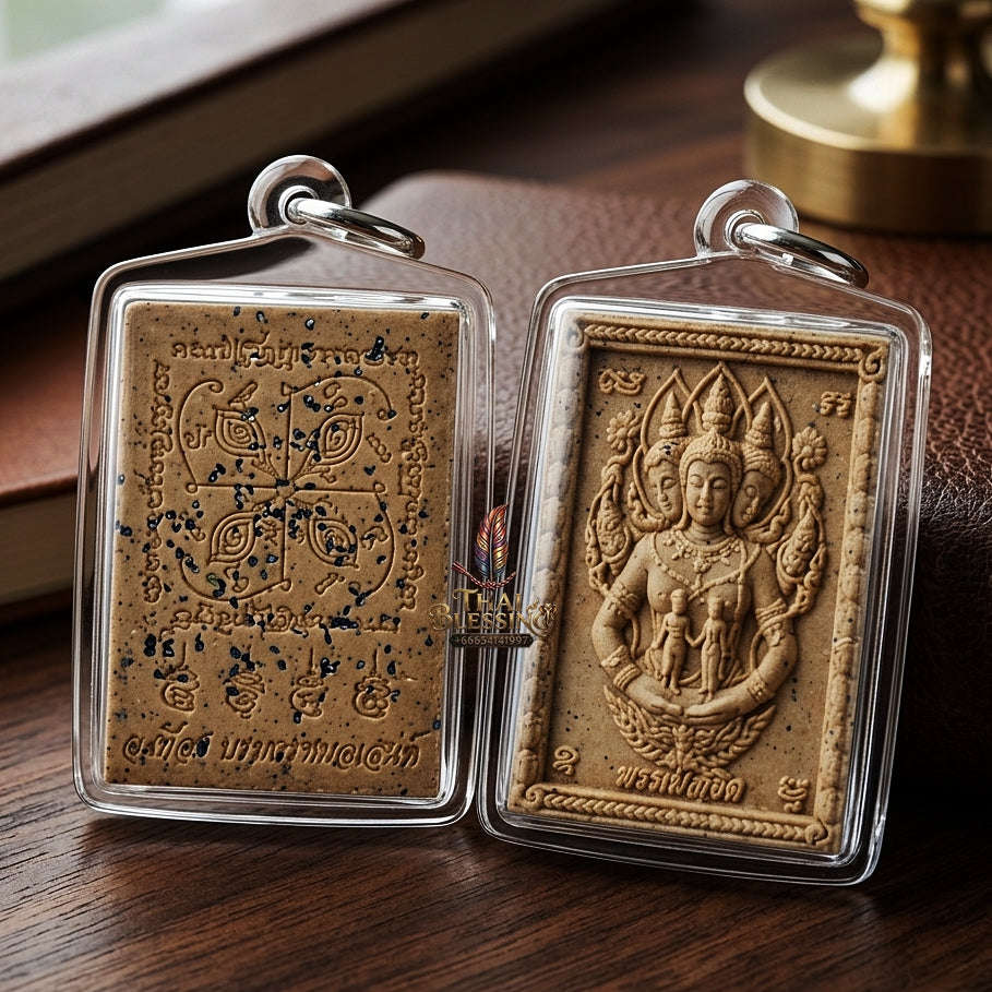 💥 THE MONUMENTAL ESOTERIC MASTERPIECE OF DIVINE DESTINY & SUPREME ROMANTIC ALCHEMY: THE POKRU THEUANG "PHROM LIKHIT" (DIVINE DESTINY) SUPREME SANEH TALISMAN Thai Blessing Co By RURUECHA
