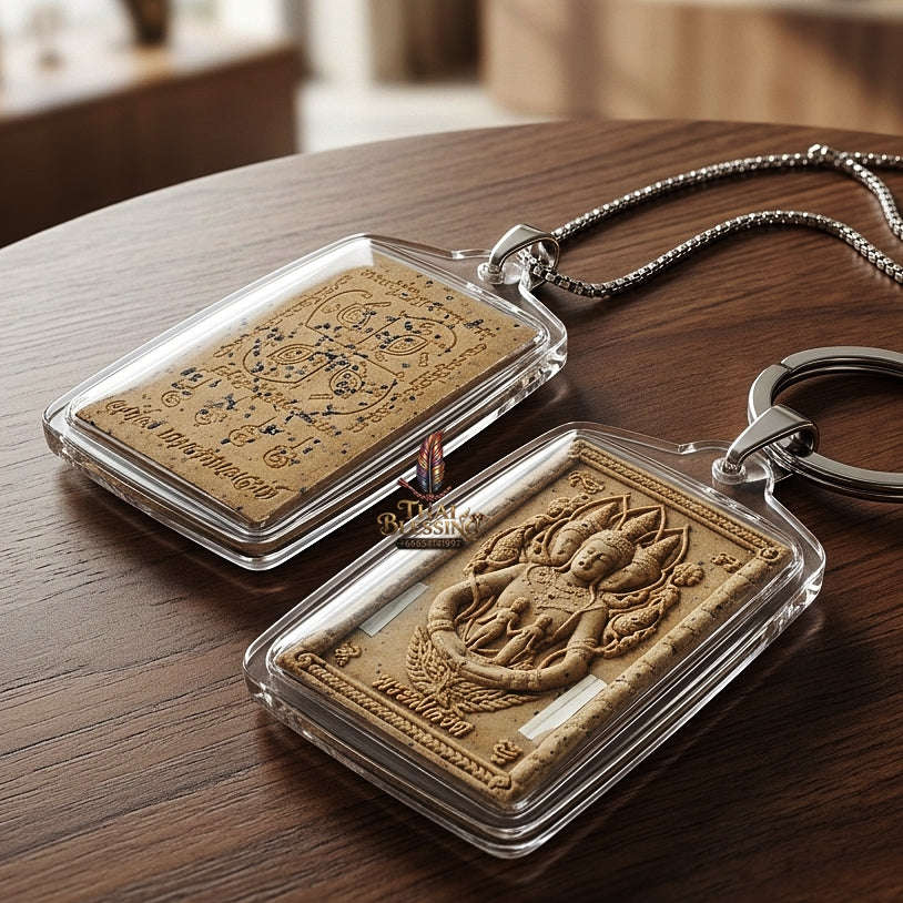 💥 THE MONUMENTAL ESOTERIC MASTERPIECE OF DIVINE DESTINY & SUPREME ROMANTIC ALCHEMY: THE POKRU THEUANG "PHROM LIKHIT" (DIVINE DESTINY) SUPREME SANEH TALISMAN Thai Blessing Co By RURUECHA