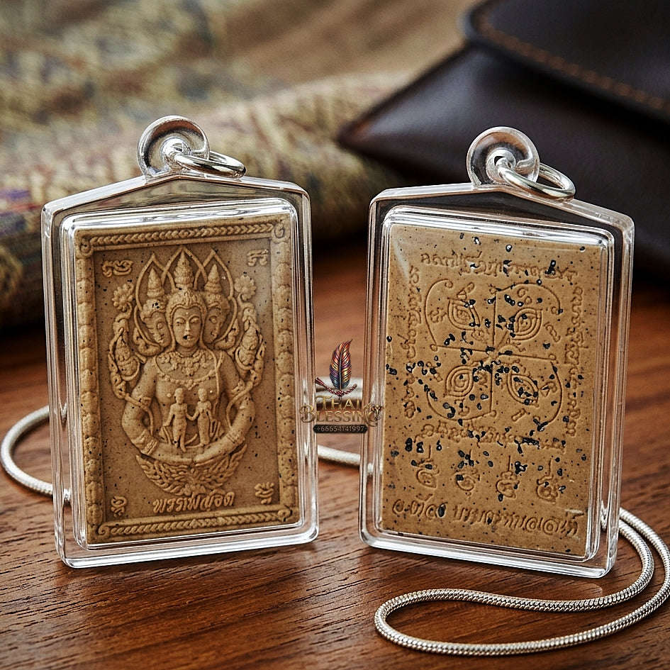 💥 THE MONUMENTAL ESOTERIC MASTERPIECE OF DIVINE DESTINY & SUPREME ROMANTIC ALCHEMY: THE POKRU THEUANG "PHROM LIKHIT" (DIVINE DESTINY) SUPREME SANEH TALISMAN Thai Blessing Co By RURUECHA