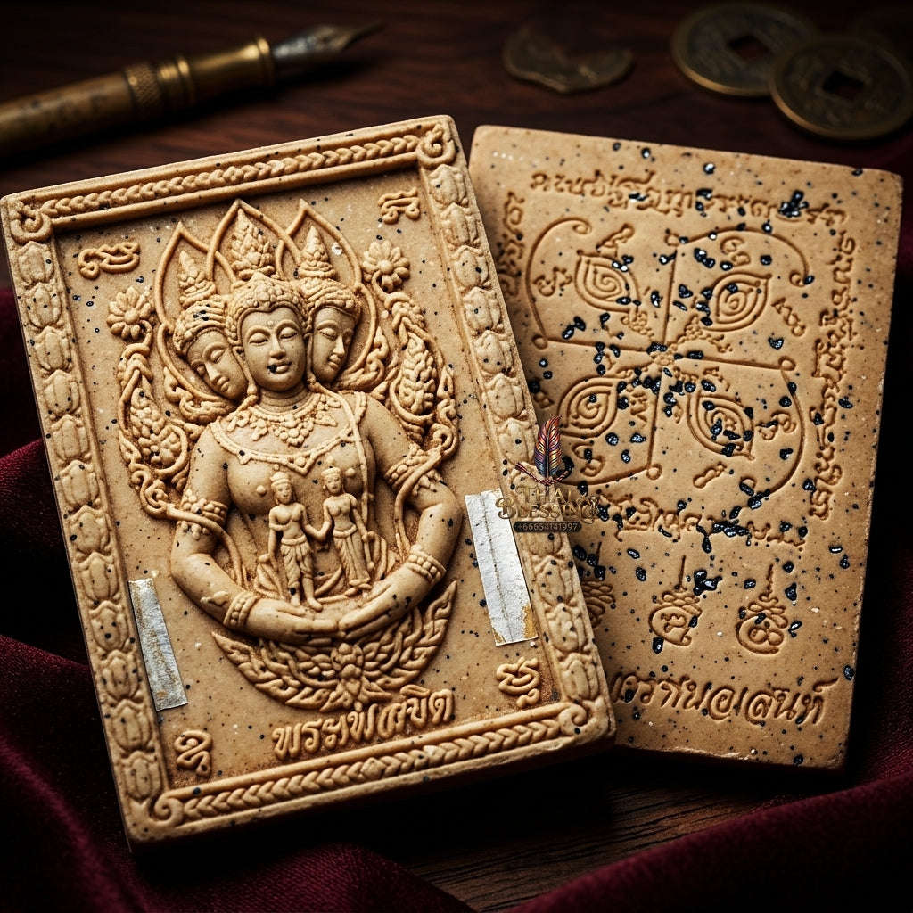 💥 THE MONUMENTAL ESOTERIC MASTERPIECE OF DIVINE DESTINY & SUPREME ROMANTIC ALCHEMY: THE POKRU THEUANG "PHROM LIKHIT" (DIVINE DESTINY) SUPREME SANEH TALISMAN Thai Blessing Co By RURUECHA