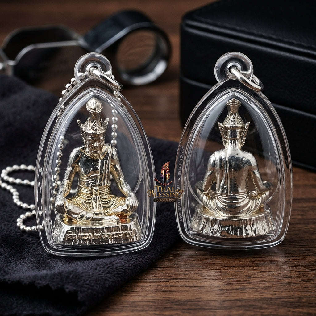 🔥 THE MONUMENTAL ESOTERIC MASTERPIECE OF DIVINE WISDOM, SILVER SOVEREIGNTY & INVINCIBLE PROTECTION RUE SI NAROD - SILVER-PLATED SAMRITH EDITION Thai Blessing Co By RURUECHA
